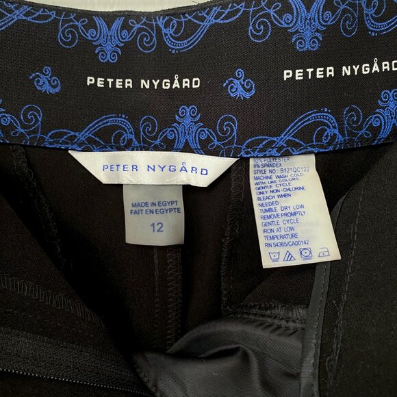 Peter Nygard - Sleek Black Dress Pants / Slacks - Picture 5 of 10